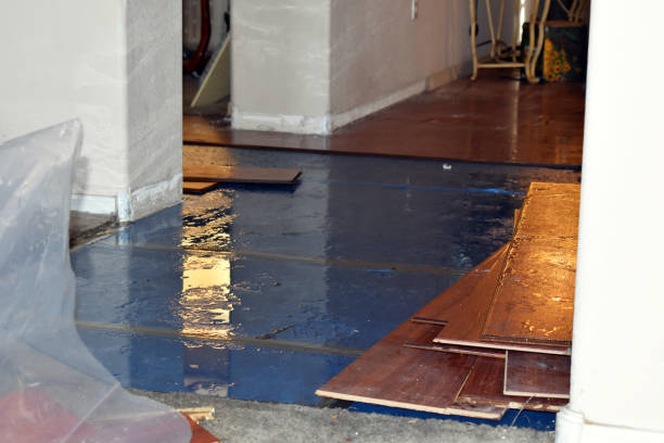 Professional Flood Damage Restoration technician working in Dodge, WI